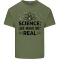 Science Like Magic But Real Funny Geek Nerd Mens Cotton T-Shirt Tee Top Military Green