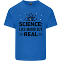 Science Like Magic But Real Funny Geek Nerd Mens Cotton T-Shirt Tee Top Royal Blue