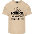 Science Like Magic But Real Funny Geek Nerd Mens Cotton T-Shirt Tee Top Sand