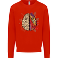 Science vs Artistic Brain Art IQ Physics Mens Sweatshirt Jumper Bright Red