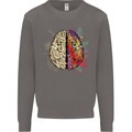 Science vs Artistic Brain Art IQ Physics Mens Sweatshirt Jumper Charcoal