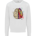 Science vs Artistic Brain Art IQ Physics Mens Sweatshirt Jumper White