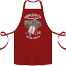 Scooter Club Motorbike Motorcycle Skull Cotton Apron 100% Organic Maroon