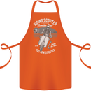 Scooter Club Motorbike Motorcycle Skull Cotton Apron 100% Organic Orange