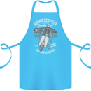Scooter Club Motorbike Motorcycle Skull Cotton Apron 100% Organic Turquoise