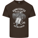 Scooter Club Motorbike Motorcycle Skull Mens Cotton T-Shirt Tee Top Dark Chocolate