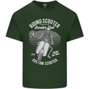 Scooter Club Motorbike Motorcycle Skull Mens Cotton T-Shirt Tee Top Forest Green