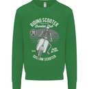 Scooter Club Motorbike Motorcycle Skull Mens Sweatshirt Jumper Irish Green
