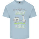 Scooter Four Wheels Move the Body Funny Mens Cotton T-Shirt Tee Top Light Blue