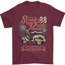 Scooter Pride 88 Motorbike Motorcycle Mens T-Shirt Cotton Gildan Maroon