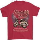 Scooter Pride 88 Motorbike Motorcycle Mens T-Shirt Cotton Gildan Red
