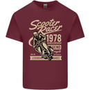 Scooter Racer Legend 1978 Motorbike Mens Cotton T-Shirt Tee Top Maroon