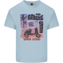 Scooter the Riders on the Storm Motorbike Mens Cotton T-Shirt Tee Top Light Blue