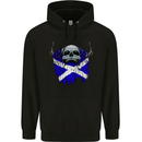 Scotland Flag Skull Scottish Biker Gothic Childrens Kids Hoodie Black