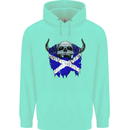 Scotland Flag Skull Scottish Biker Gothic Childrens Kids Hoodie Peppermint