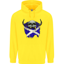 Scotland Flag Skull Scottish Biker Gothic Childrens Kids Hoodie Yellow