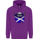 Scotland Flag Skull Scottish Biker Gothic Mens 80% Cotton Hoodie Purple