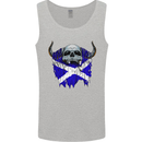 Scotland Flag Skull Scottish Biker Gothic Mens Vest Tank Top Sports Grey
