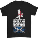 Scotland My Roots Are Scottish Mens T-Shirt Cotton Gildan Black