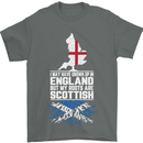 Scotland My Roots Are Scottish Mens T-Shirt Cotton Gildan Charcoal