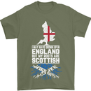 Scotland My Roots Are Scottish Mens T-Shirt Cotton Gildan Military Green