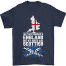 Scotland My Roots Are Scottish Mens T-Shirt Cotton Gildan Navy Blue