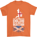 Scotland My Roots Are Scottish Mens T-Shirt Cotton Gildan Orange
