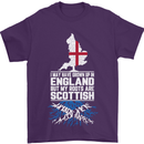 Scotland My Roots Are Scottish Mens T-Shirt Cotton Gildan Purple