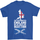 Scotland My Roots Are Scottish Mens T-Shirt Cotton Gildan Royal Blue