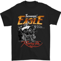 Screaming' Eagle Biker Motorbike Motorcycle Mens T-Shirt Cotton Gildan Black