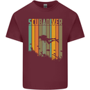Scuba Diver Diving Dive Mens Cotton T-Shirt Tee Top Maroon