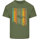 Scuba Diver Diving Dive Mens Cotton T-Shirt Tee Top Military Green
