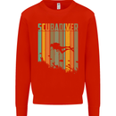 Scuba Diver Diving Dive Mens Sweatshirt Jumper Bright Red