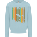 Scuba Diver Diving Dive Mens Sweatshirt Jumper Light Blue
