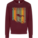 Scuba Diver Diving Dive Mens Sweatshirt Jumper Maroon