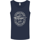 Scuba Diver the Ocean Is Calling Diving Mens Vest Tank Top Navy Blue