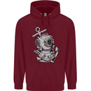 Scuba Diving Anchor Diver Sailing Sailor Childrens Kids Hoodie Maroon
