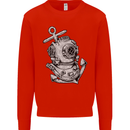 Scuba Diving Anchor Diver Sailing Sailor Mens Sweatshirt Jumper Bright Red