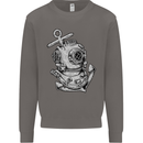 Scuba Diving Anchor Diver Sailing Sailor Mens Sweatshirt Jumper Charcoal