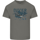 Scuba Diving Diver Mens Cotton T-Shirt Tee Top Charcoal