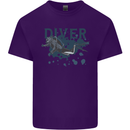 Scuba Diving Diver Mens Cotton T-Shirt Tee Top Purple