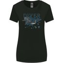 Scuba Diving Diver Womens Wider Cut T-Shirt Black