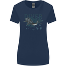 Scuba Diving Diver Womens Wider Cut T-Shirt Navy Blue