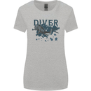 Scuba Diving Diver Womens Wider Cut T-Shirt Sports Grey