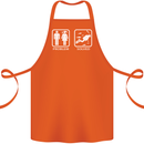 Scuba Diving Problem Solved Cotton Apron 100% Organic Orange