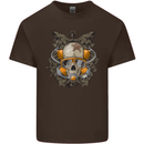 Scuba Diving Skull Diver Dive Mens Cotton T-Shirt Tee Top Dark Chocolate