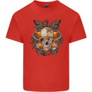 Scuba Diving Skull Diver Dive Mens Cotton T-Shirt Tee Top Red