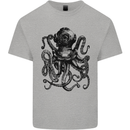 Scuba Octopus Diver Dive Diving Kids T-Shirt Childrens Sports Grey