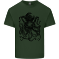 Scuba Octopus Diver Dive Diving Mens Cotton T-Shirt Tee Top Forest Green