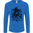 Scuba Octopus Diver Dive Diving Mens Long Sleeve T-Shirt Royal Blue